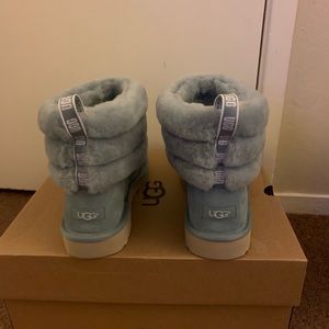 NIB UGG Fluff Mini Quilted Boots /Color:Succulent